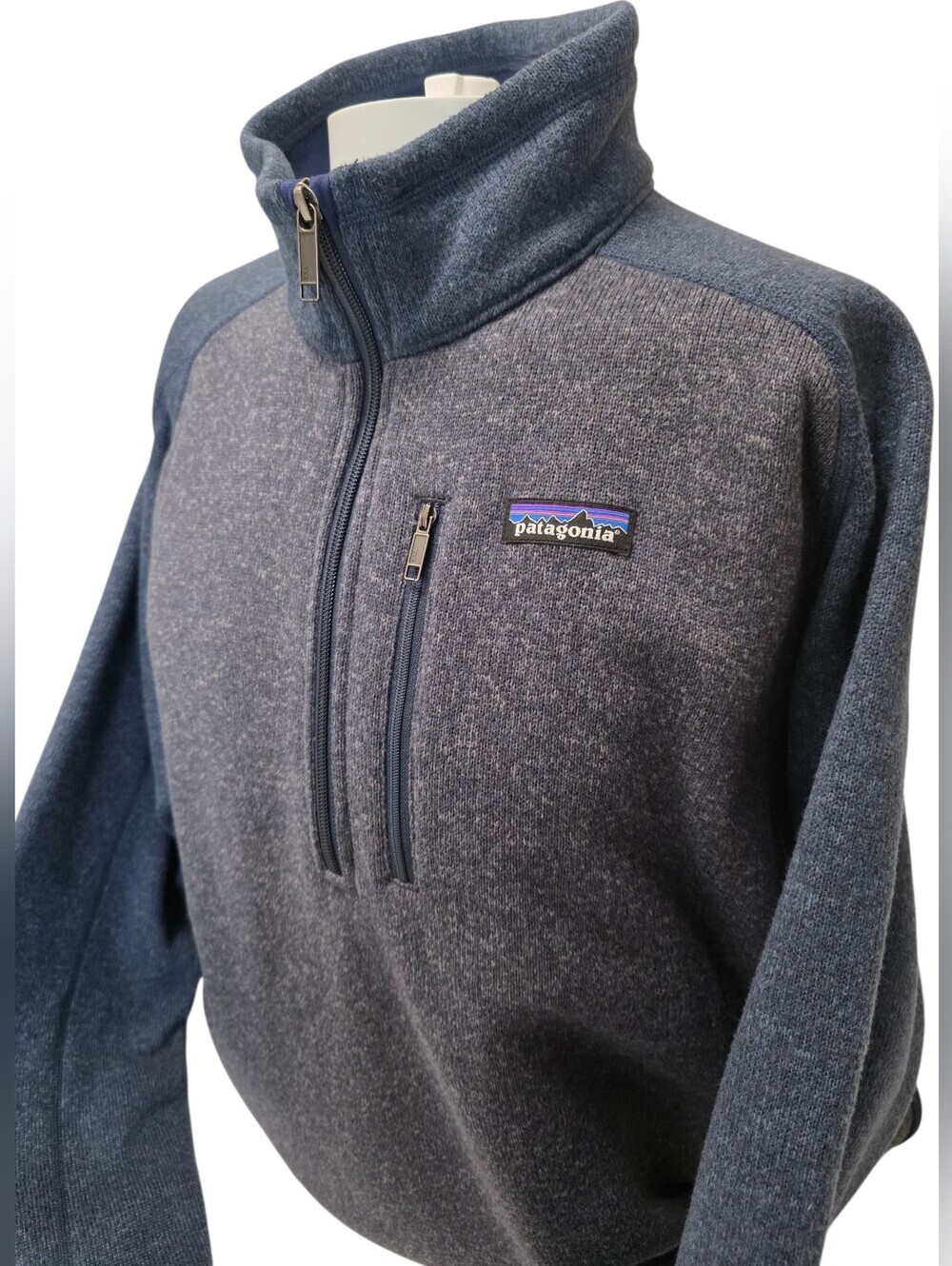 Patagonia Blue Heather Quarter-Zip Pullover